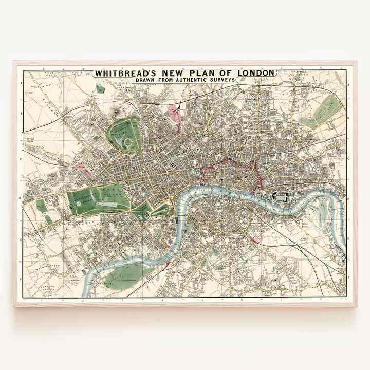 London マップ ヴィンテージ風ポスター［6サイズ］