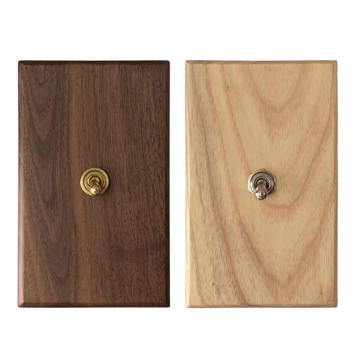 AWTS 無垢材 レトロ トグルスイッチ 1口