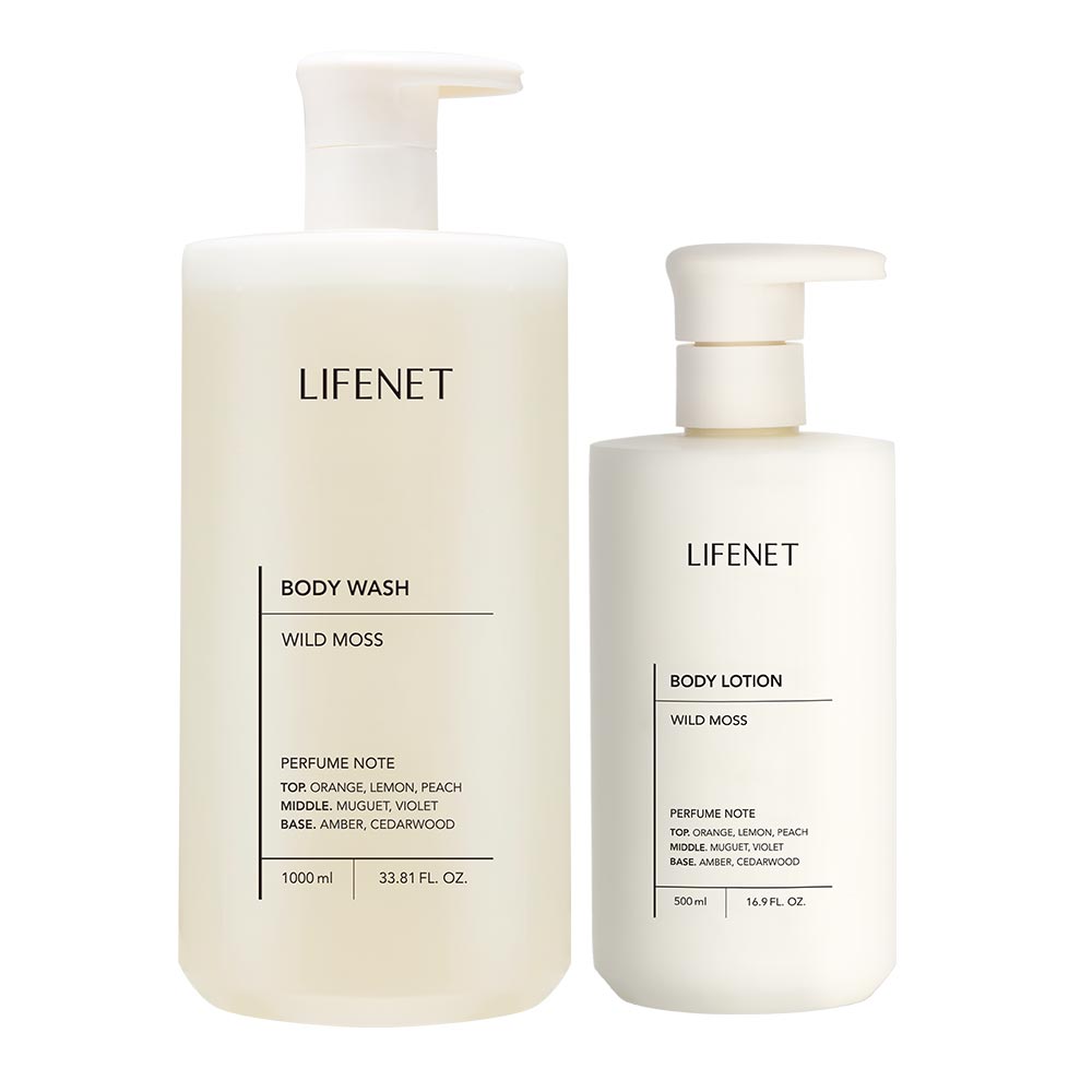 오늘의집 라이프넷 바디 케어 세트 (바디워시 1000ml + 바디로션 500ml) / 향 3종