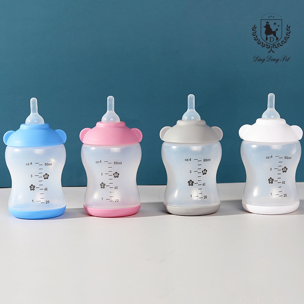 딩동펫 반려동물 파스텔 젖병세트 80ml