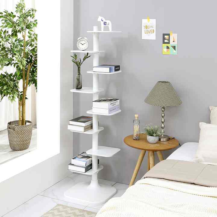 角度調節可能 Jake スタンディング ブックタワー 8段［2色］