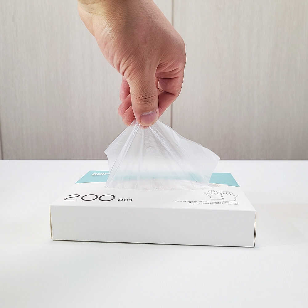 영그린 티슈처럼 뽑아쓰는 일회용 비닐 위생장갑 200매
