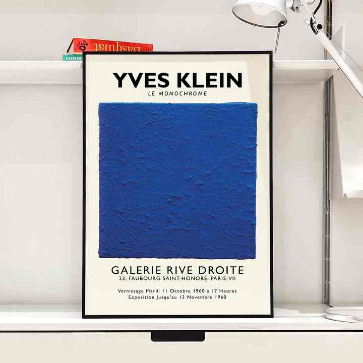 Mid-century Modern ポスター フレーム付きイヴクライン モノクローム［5サイズ］