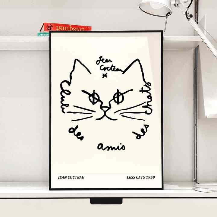 ポスター ジャンコクト 猫