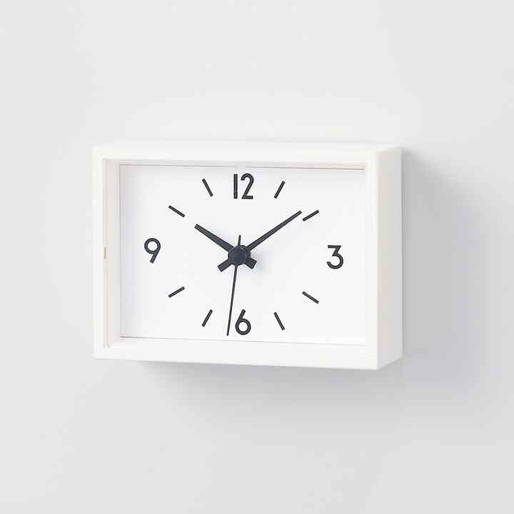 駅の時計・アラームクロック・アイボリー