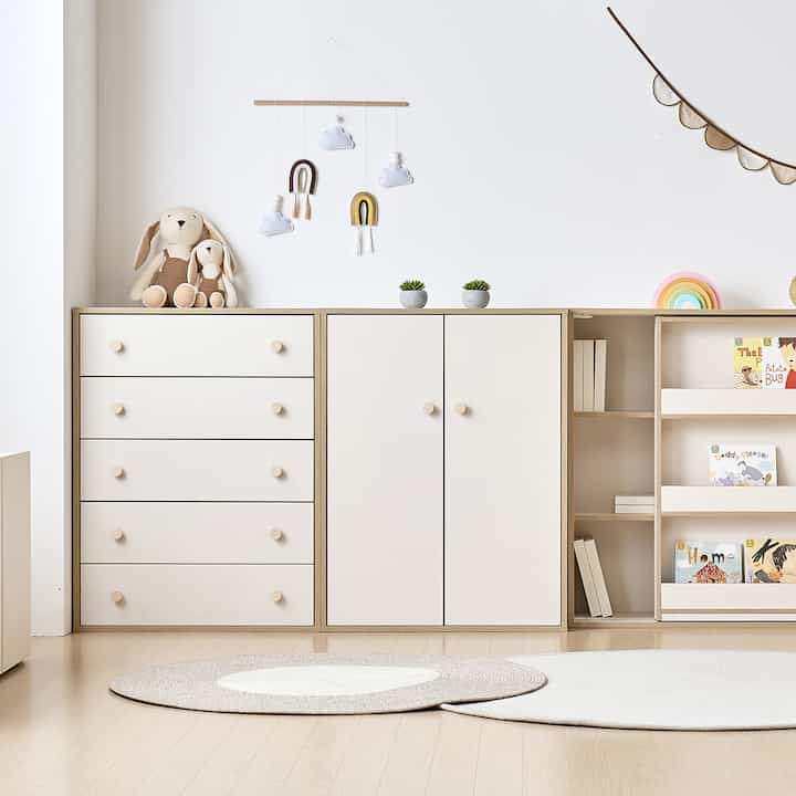 ボノ ベビー収納 1600セット（5段チェスト＋ベビークローゼット ロータイプ）