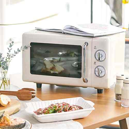 レトロ フラットテーブル 電子レンジ ［3色］