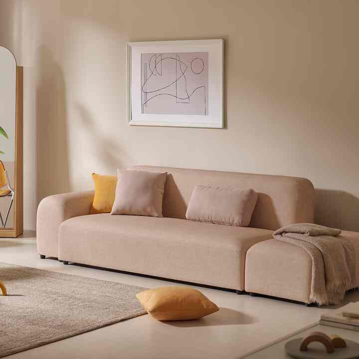 REAH 3人掛け レザーソファ［2色］