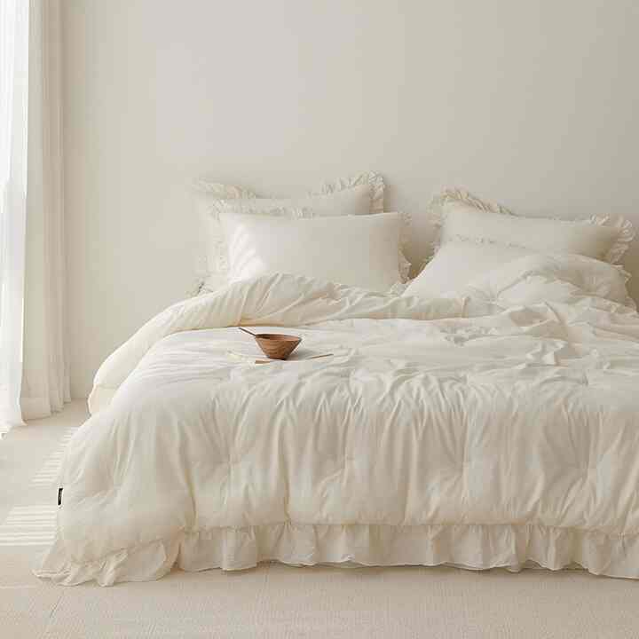 コットンドレス かけ布団＆枕カバーセット S 【2colors】 