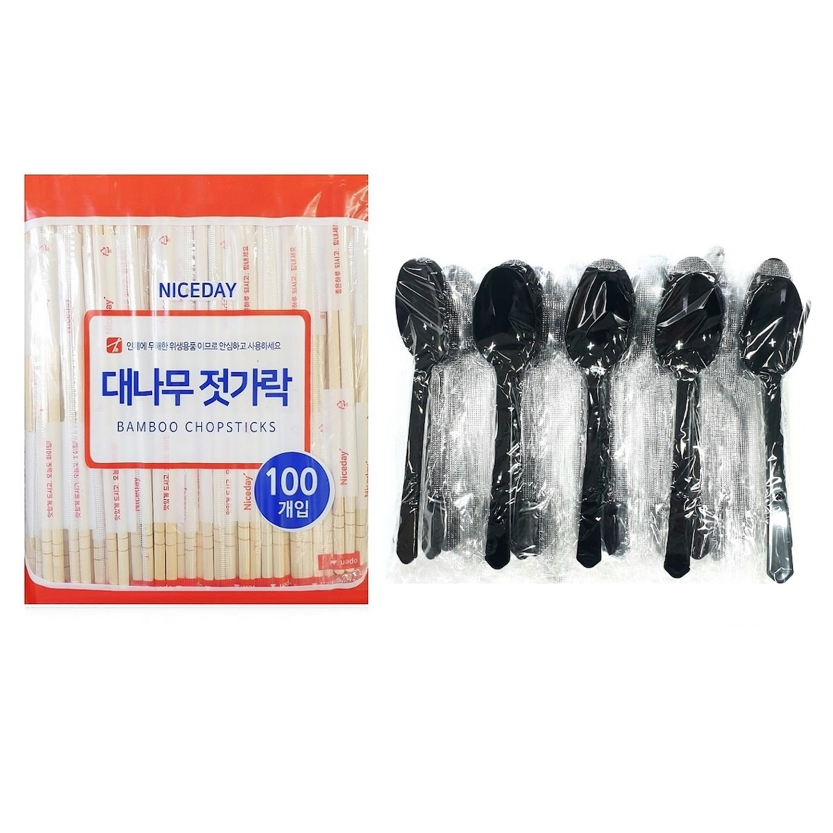 생활을그리다 대나무 젓가락 다회용 스푼 세트