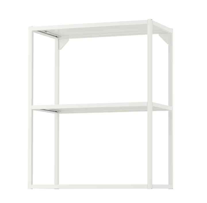 ENHET, Rangka dinding dg rak, putih, 60x30x75 cm