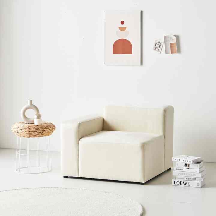 スクエア 1人掛けアクアテックス ソファ［2色］