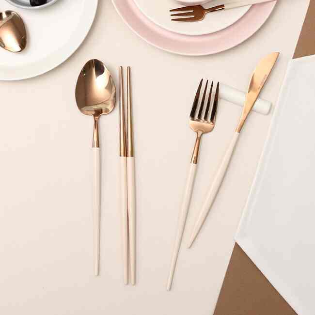 SSUEIM Mariebel series Morandi Stainless Steel tableware 2-piece set