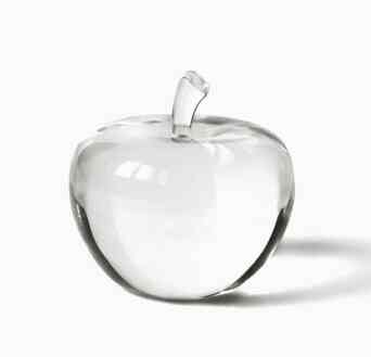 クリスタル ガラスリンゴ ペーパーウェイト