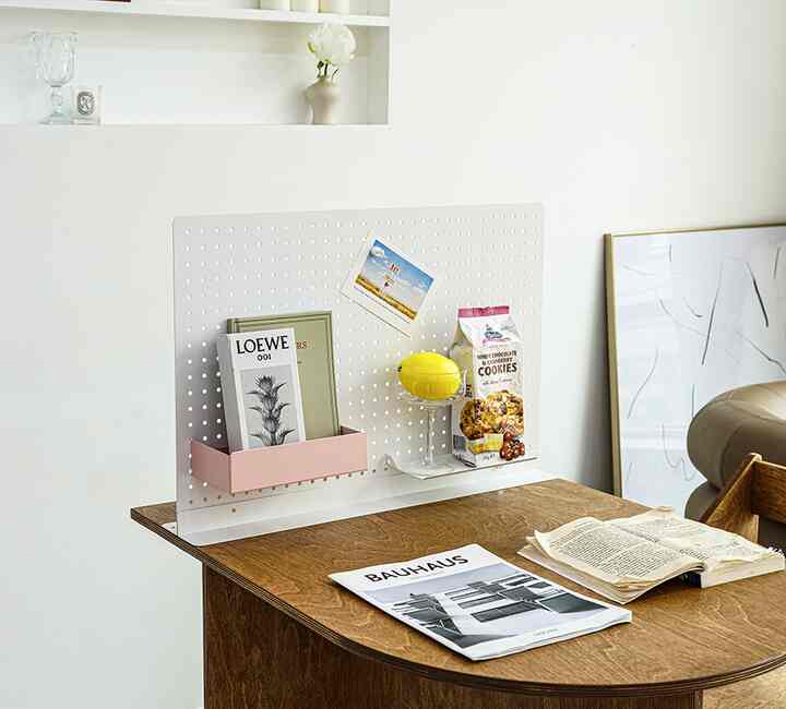 デスクペグボード 卓上スタンド［4色・8サイズ］