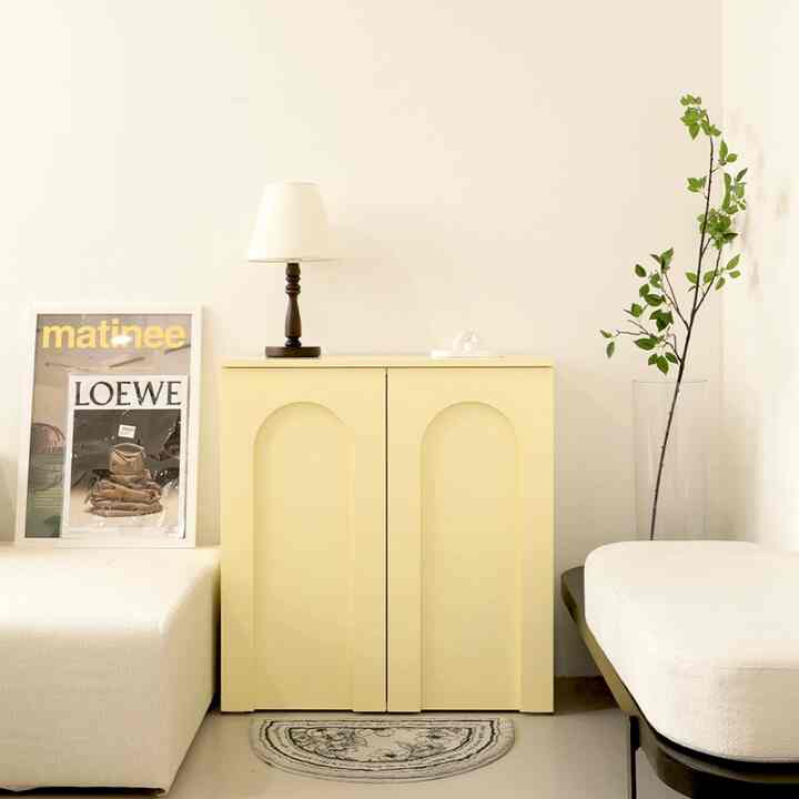 nu バターカラー3段便利な収納棚基本型800size