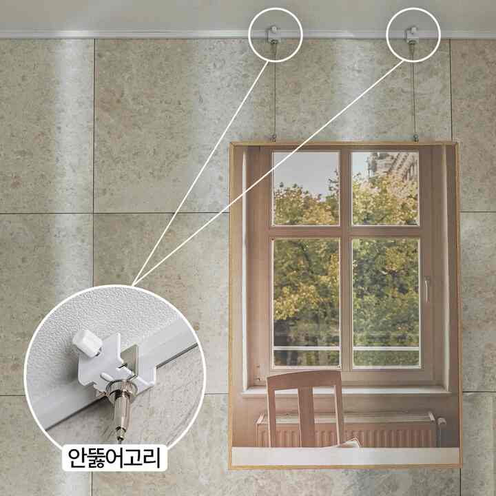 ネジ不要 ワイヤー フレーム掛け