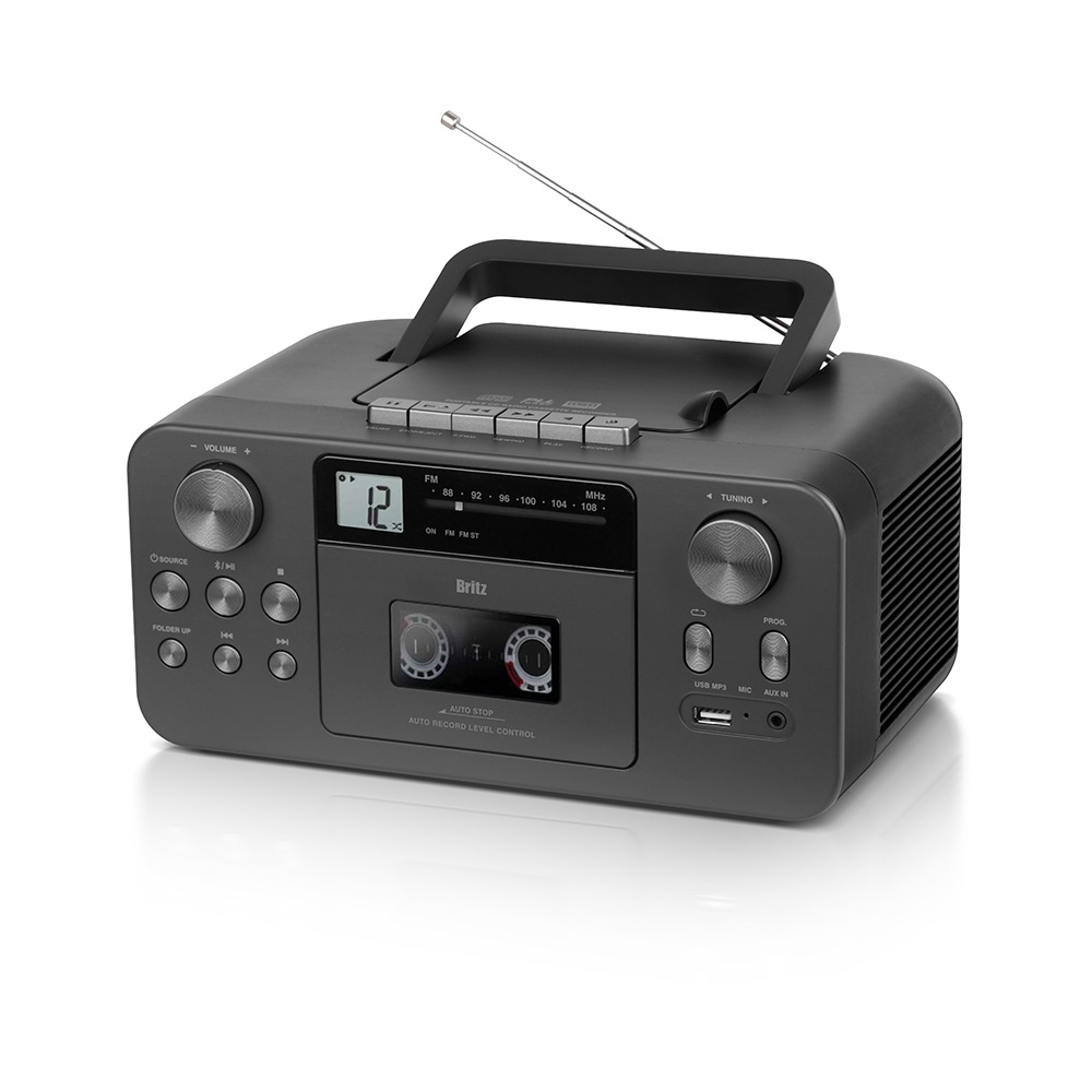 브리츠 BZ-LX50BT 휴대용 블루투스 CD플레이어 라디오 카세트