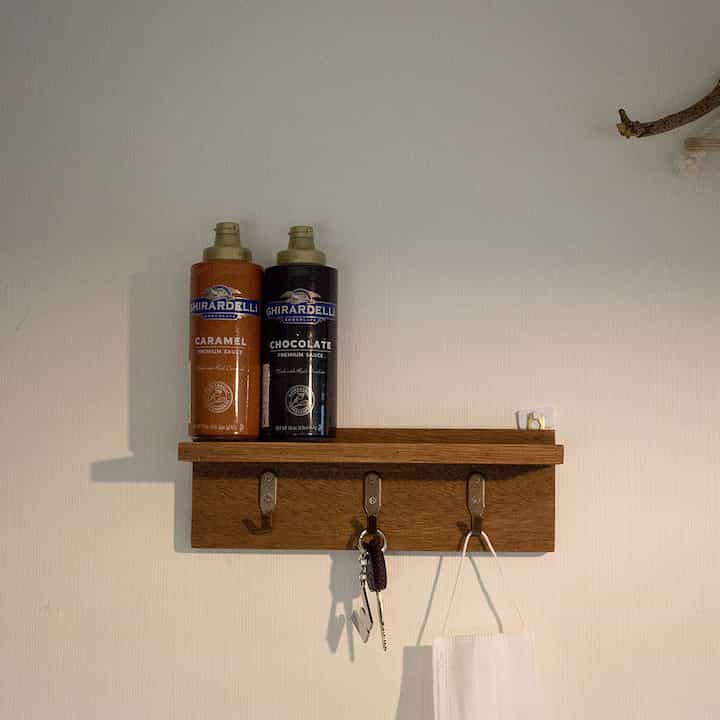 ミラー ヴィンテージ フック付きシェルフ ミニ Dタイプ