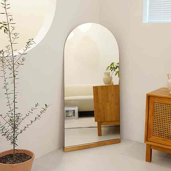 ノーフレーム シンプル アーチ型 ミラー［5サイズ］