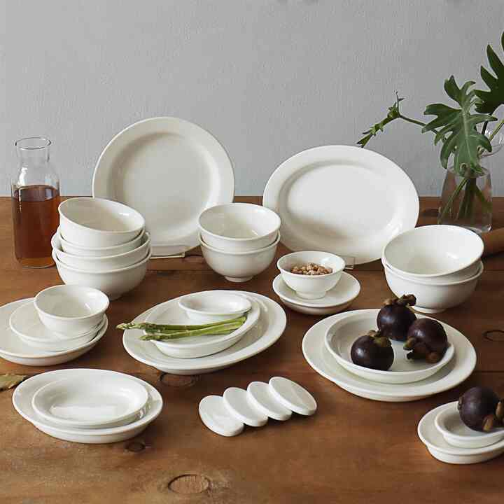 クリームホワイト Fino 食器セット4人用 28P