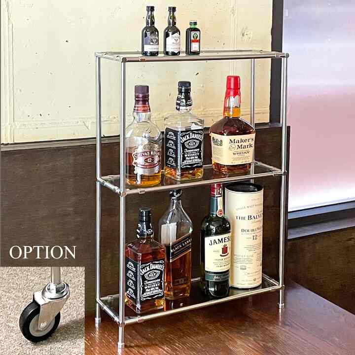 シルバーモジュール ウイスキー スリム陳列棚