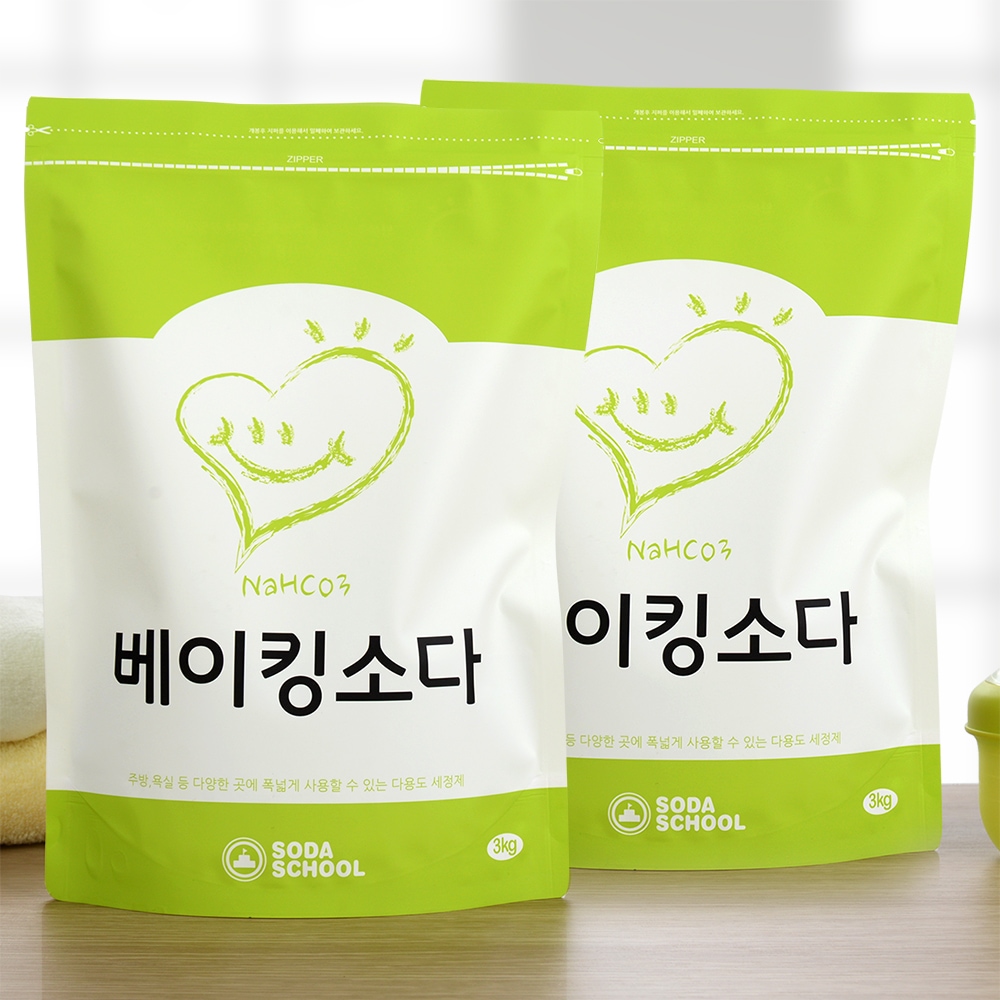 천연세제 베이킹소다 대용량 3kg 2개 가격 비교 소다스쿨 천연세제 베이킹소다 대용량 3kg 2개