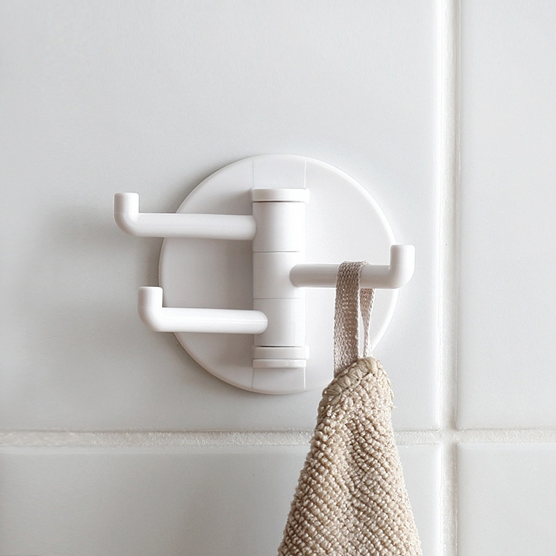 알뜰살뜰매뉴얼 벽걸이 접착식후크 3단 2p다용도 걸이 모자걸이 무타공후크