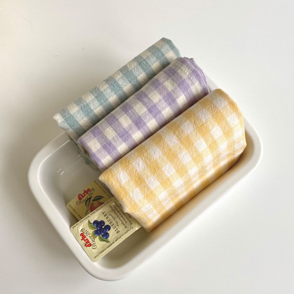 목화베리 체크 키친크로스 데일리주방 다용도덮개 15color