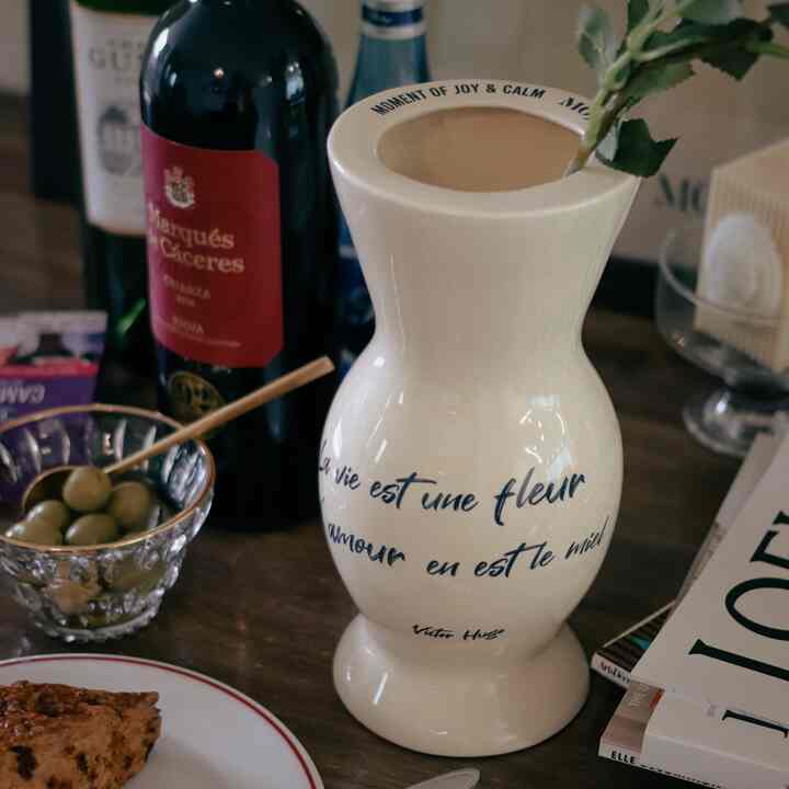 フレンチ オブジェ ベース レタリング 花瓶