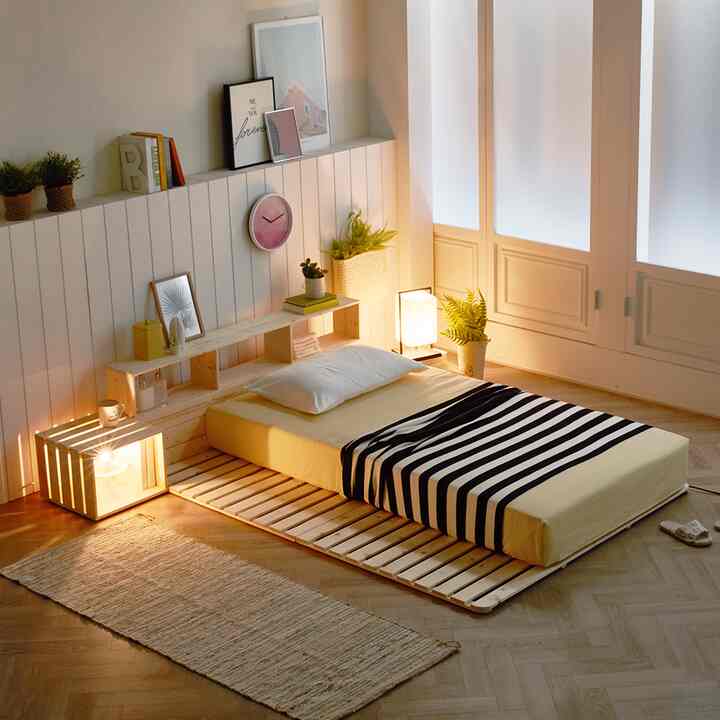 ウッド ローベッドフレーム［6サイズ］