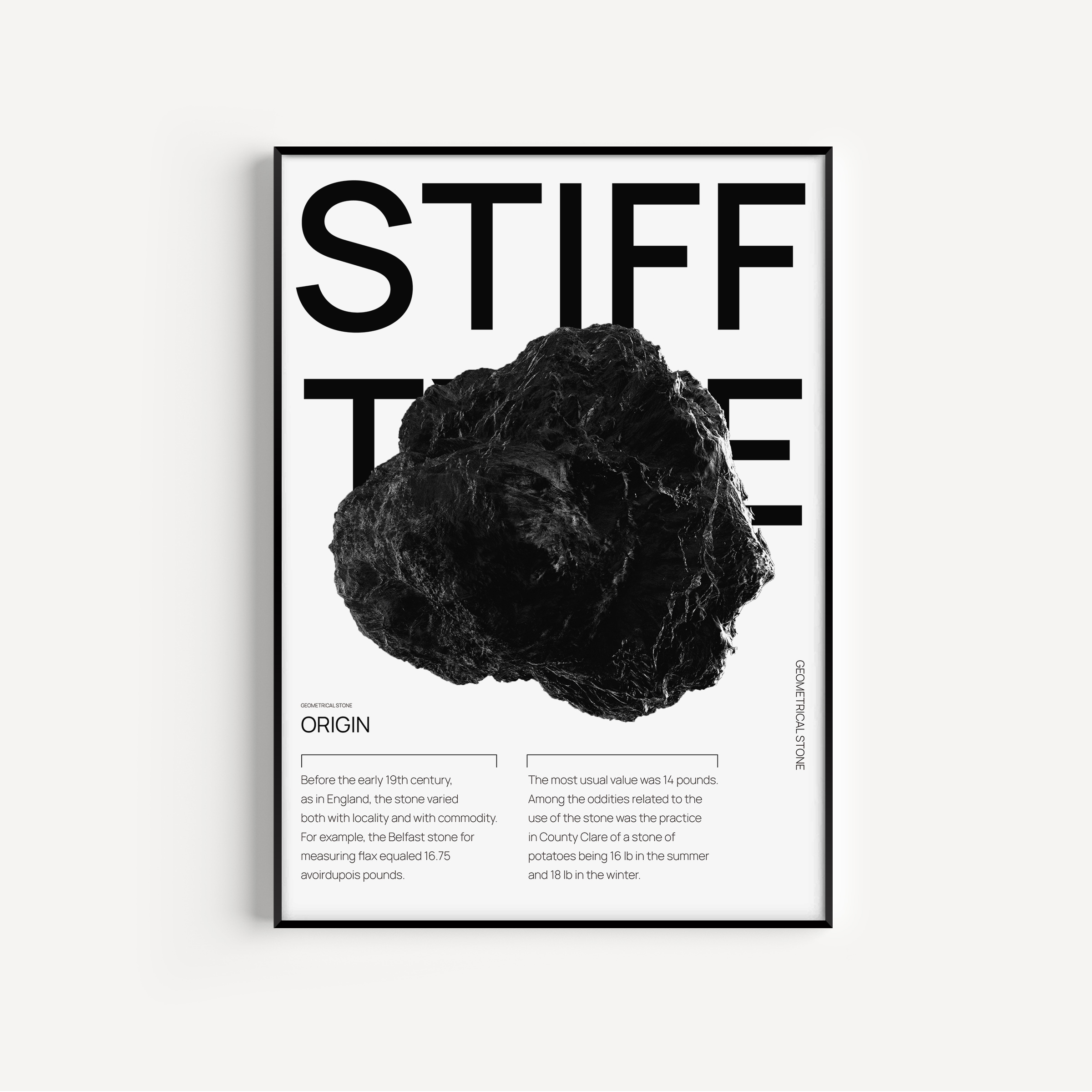 오늘의집 미드센츄리 모던 블랙앤화이트 바우하우스 인테리어포스터 - STIFF Type