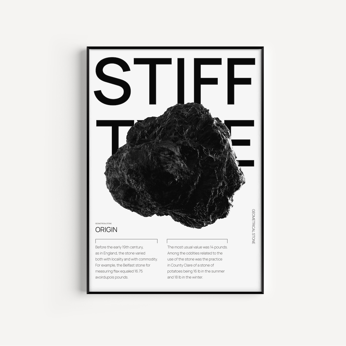 올웨이즈파인 미드센츄리 모던 블랙앤화이트 바우하우스 인테리어포스터 - STIFF Type