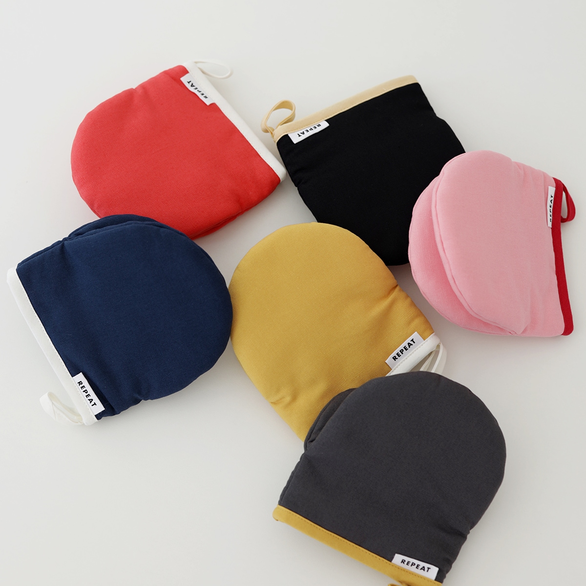 리핏 주방 장갑 모던한 홈카페 오븐 집들이선물 순면 핸드메이드 6colors
