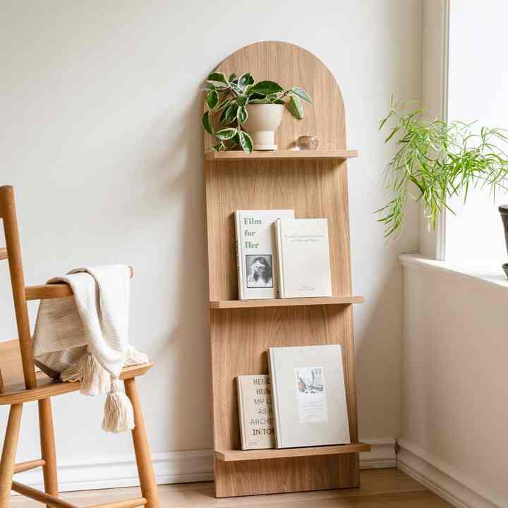 ラウンド マガジンラック 3段［2色］