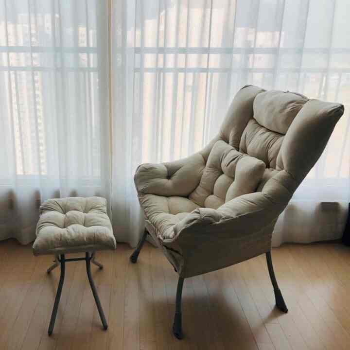 Padded Micro-Suede Lounge Chair