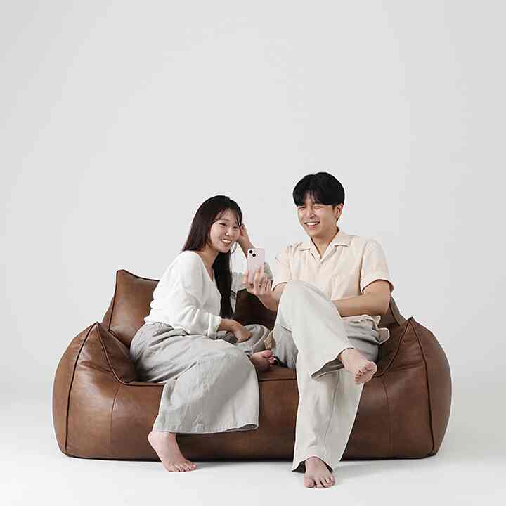 TOM ビーズクッション 2人掛けソファ［3色］