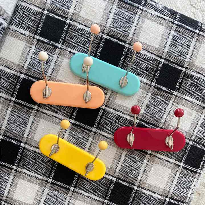  ヴィンテージ ミニウォールフック 2連【4colors】