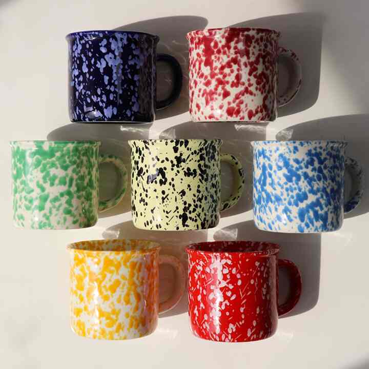 レトロ マーブリング マグカップ 330ml［7色］