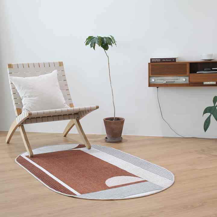 Camel Square 楕円形チェアラグ