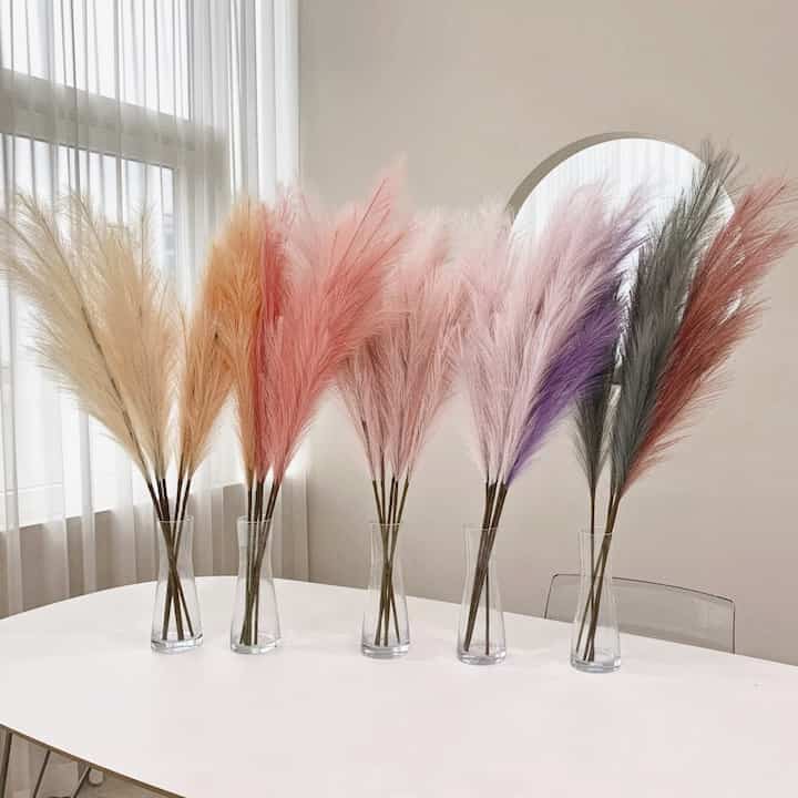ピンクミューリー パンパスグラス フェイクプランツ［9色］