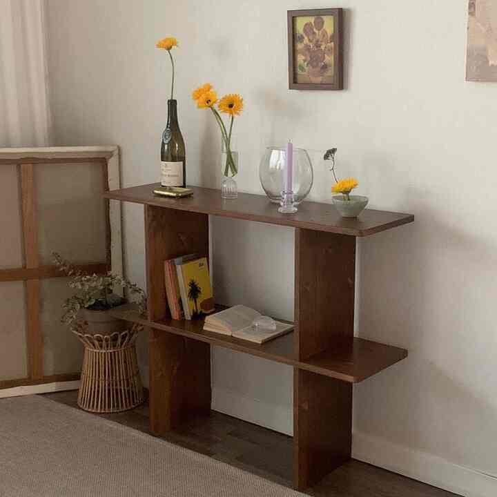 ウッド 2段 シェルフ