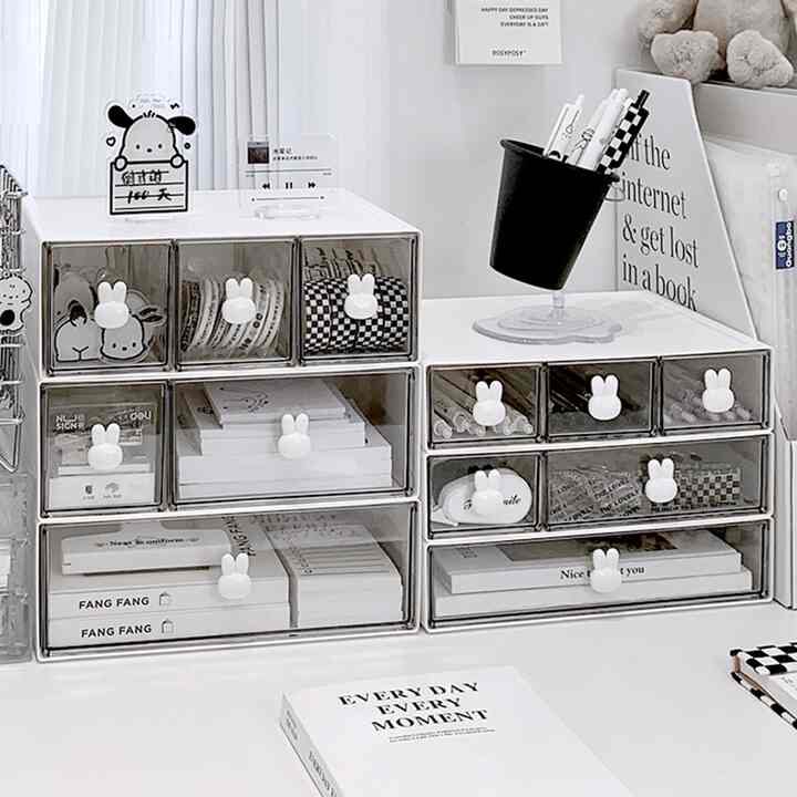 ウサギ 卓上 引き出し［3種・2サイズ］