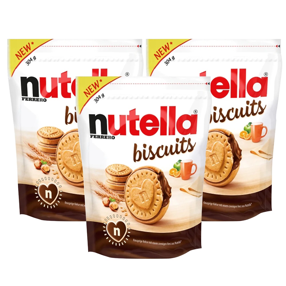 Nutella 누텔라 초코잼 비스킷 22개입 (304g) 2+1 세트