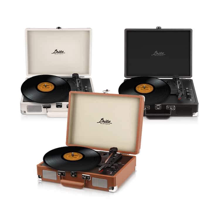 レトロ ターンテーブル LP ワイヤレススピーカー BZ-TP1000［3色］