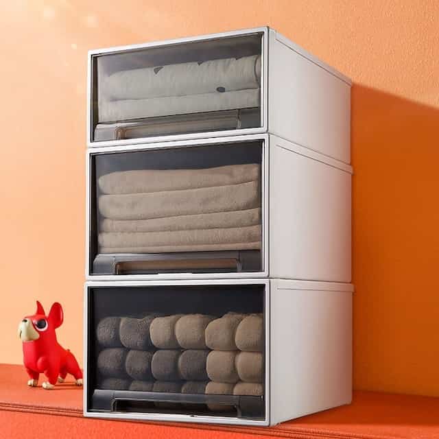 透明スライド収納ボックス［14サイズ］