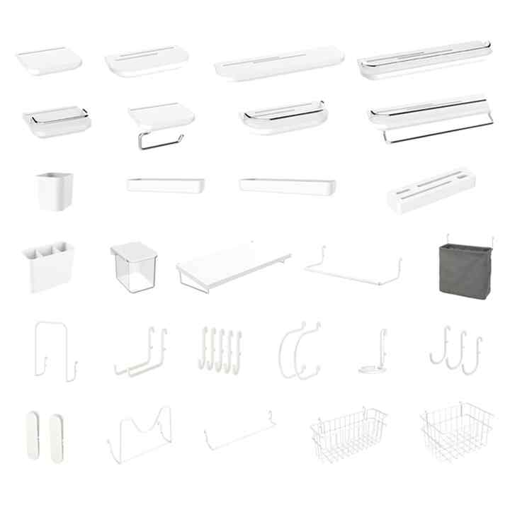 ABSペグボード有孔ボード用アクセサリー（IKEA SKÅDIS有孔ボード対応）