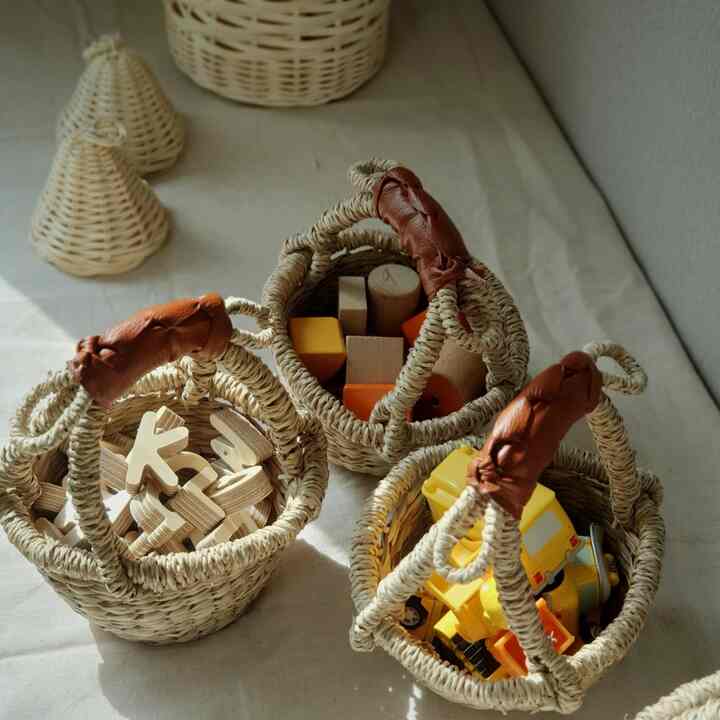 ボルガ ラタン バスケット［2サイズ］