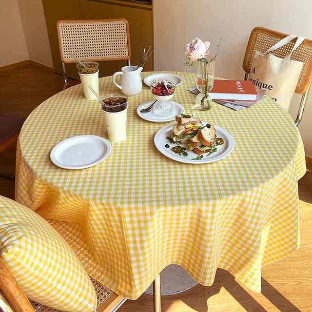防水チェック テーブルクロス【9colors】