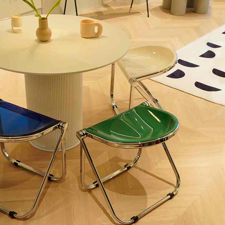 モダンインテリア チェアー折畳み式［10色］